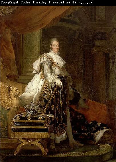 Francois Gerard Retrato de Carlos X de Francia en traje de coronacion